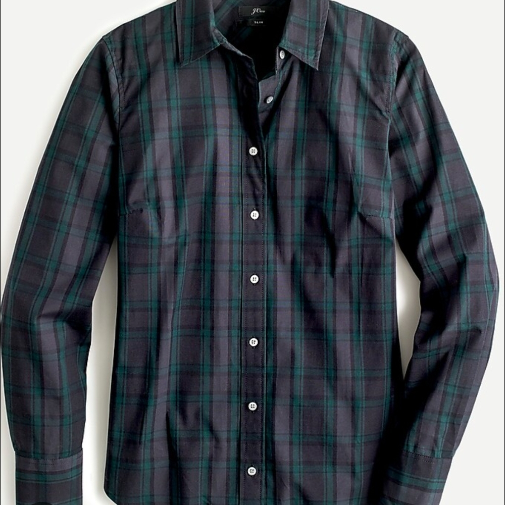 J. Crew Women's Plaid Perfect Shirt